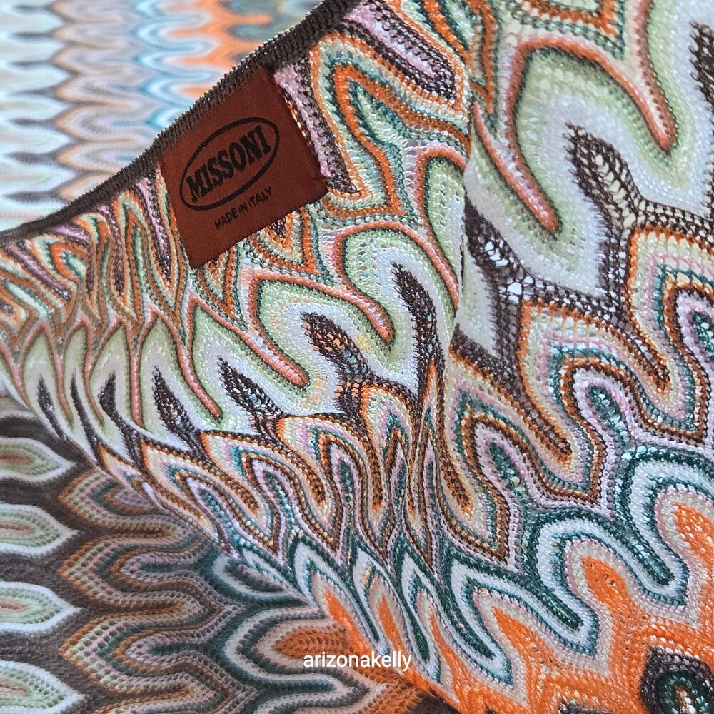 NWOT Missoni Crochet Open Weave Scarf - Picture 8 of 14